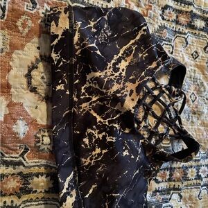 Constantly Varied Gear Black and Cream Sports Bra